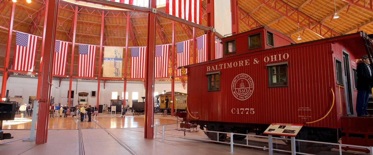 B&O Railroad Museum which includes interior views and heritage elements