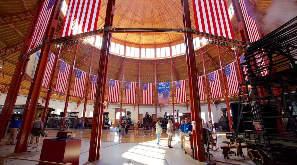 B&O Railroad Museum featuring heritage elements, interior views and railway items