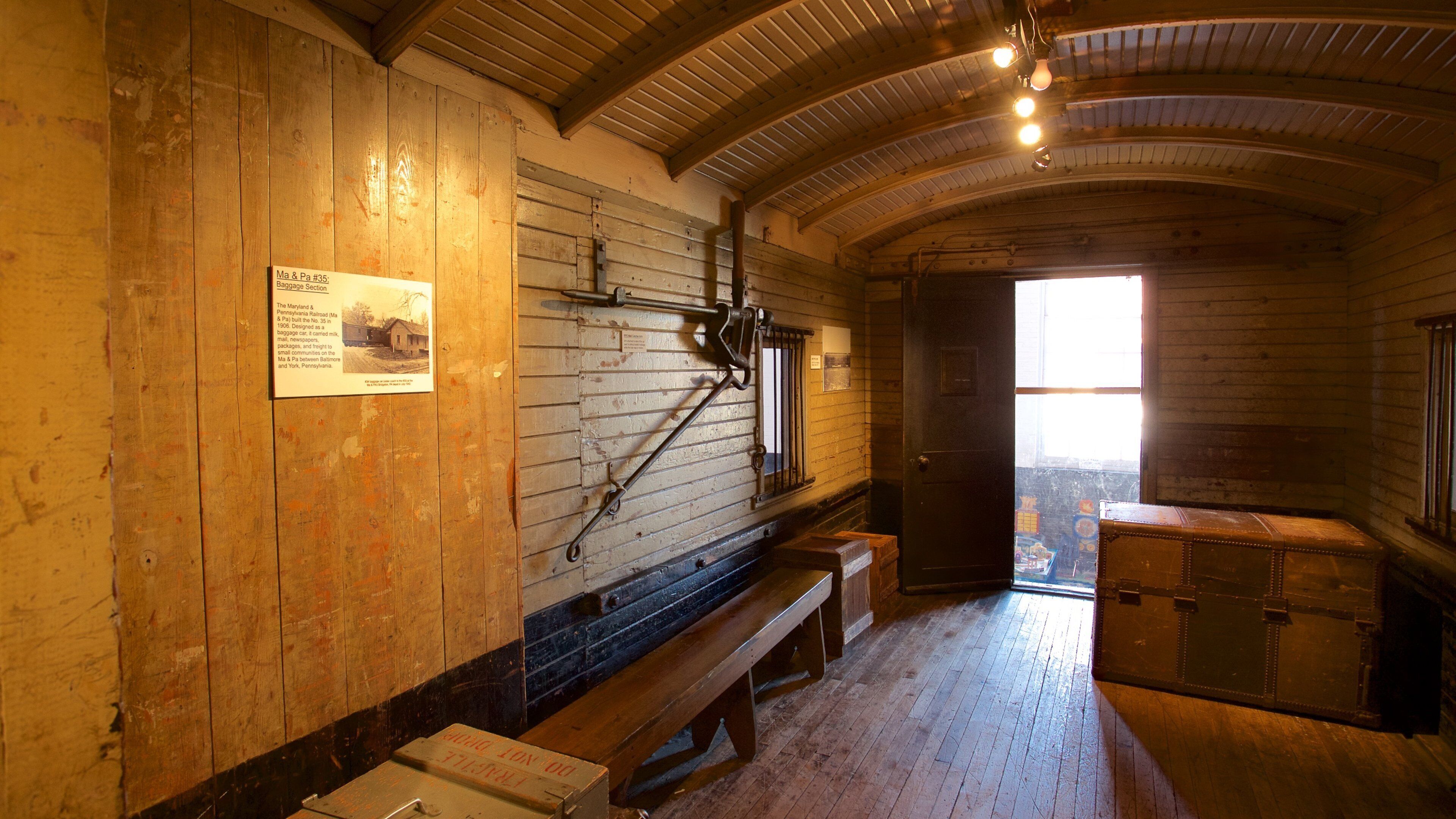 Bảo tàng Đường sắt B&O có tính năng di sản và cảnh nội thất