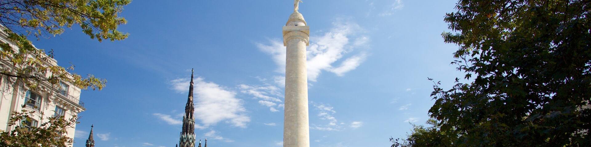 Washington Monument which includes a park