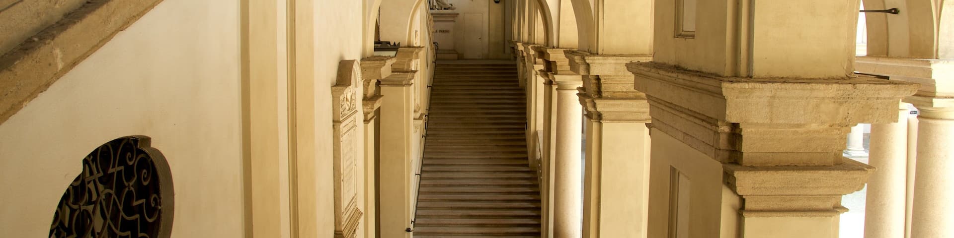 Pinacoteca di Brera showing heritage architecture and interior views as well as a couple