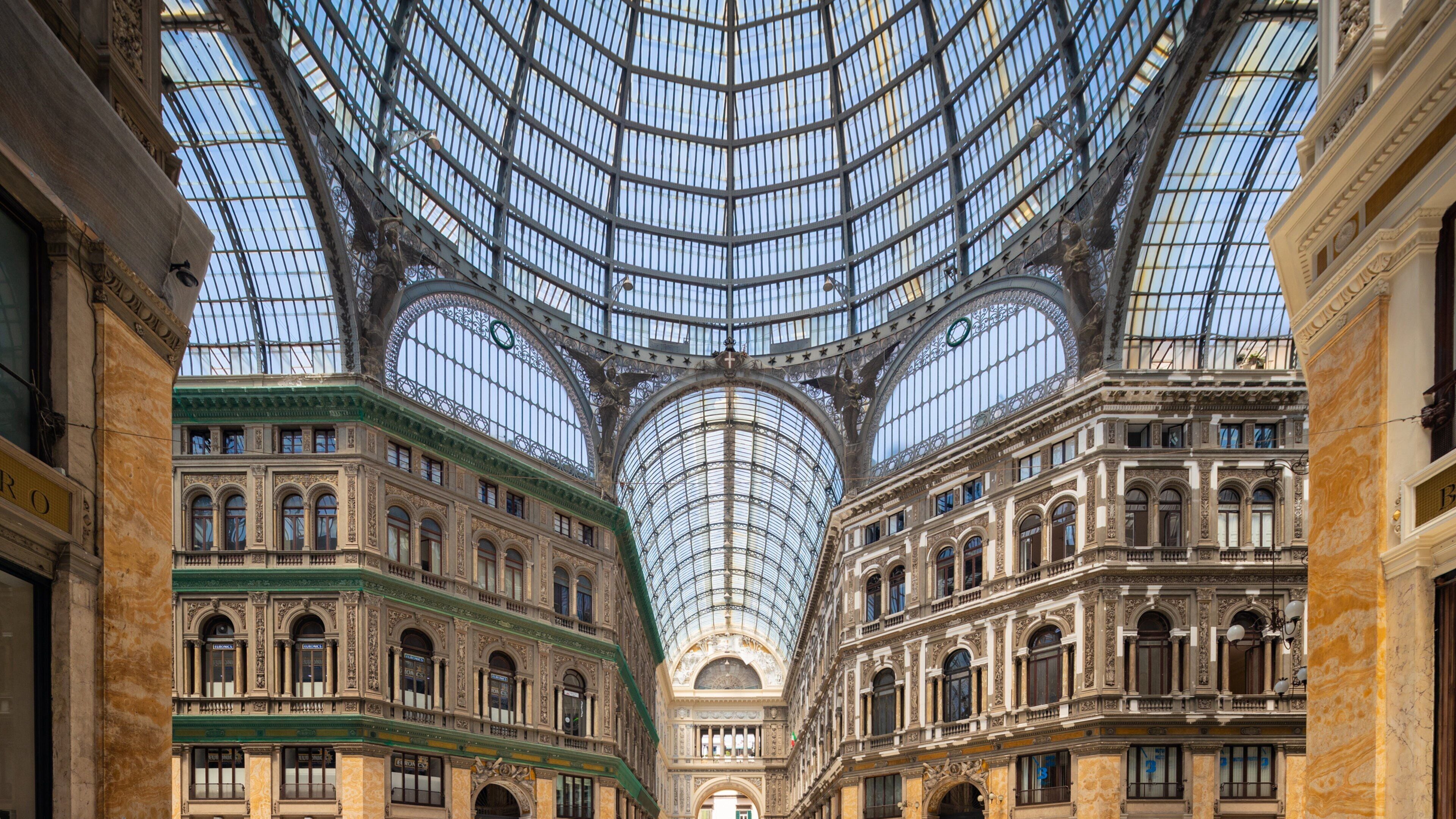 Galleria Umberto I which includes heritage elements and interior views
