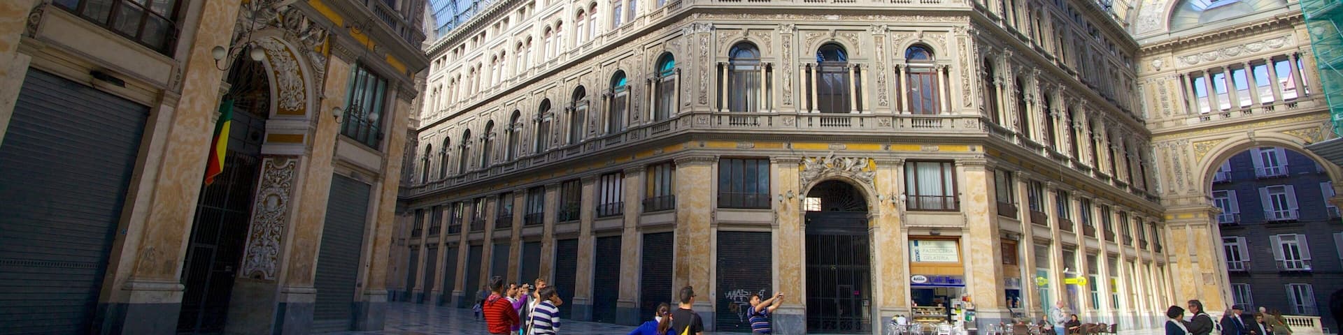 Galleria Umberto I featuring interior views as well as a large group of people