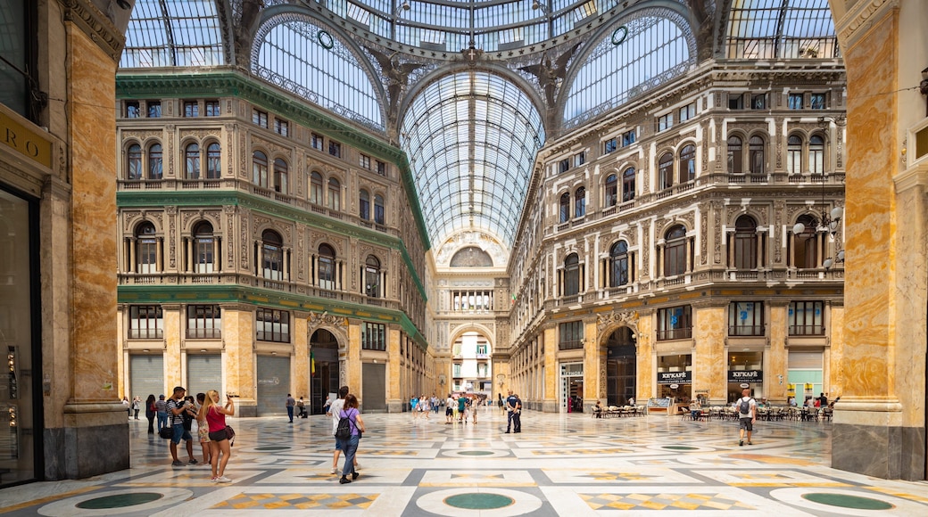 Galleria Umberto I which includes a square or plaza, interior views and heritage elements
