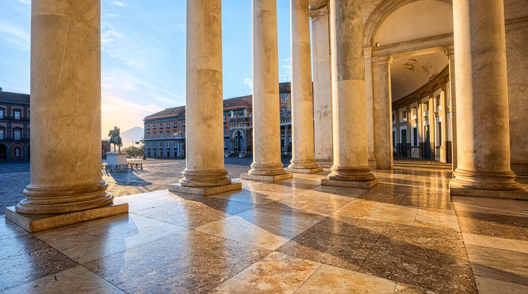Piazza del Plebiscito square, Naples, Italy