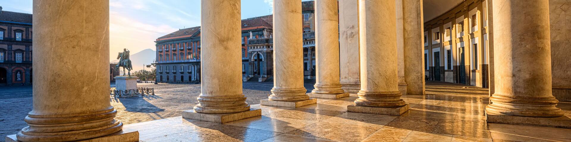 Piazza del Plebiscito square, Naples, Italy