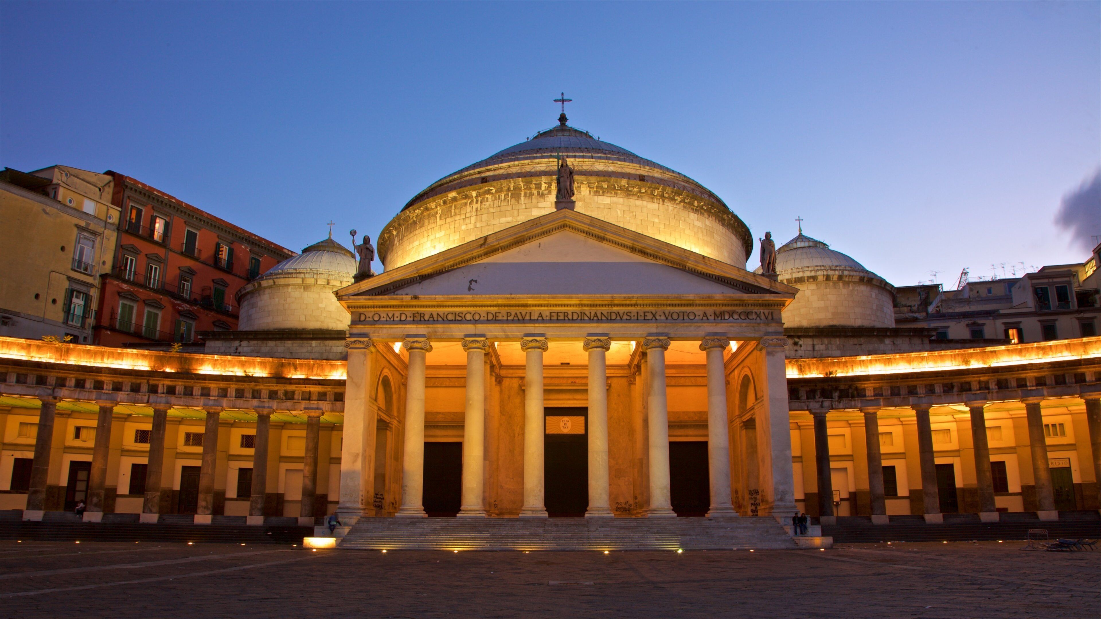San Francesco di Paola which includes night scenes, heritage architecture and a church or cathedral