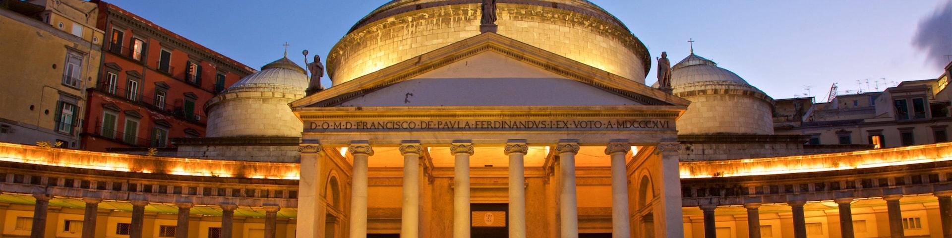 San Francesco di Paola which includes night scenes, heritage architecture and a church or cathedral