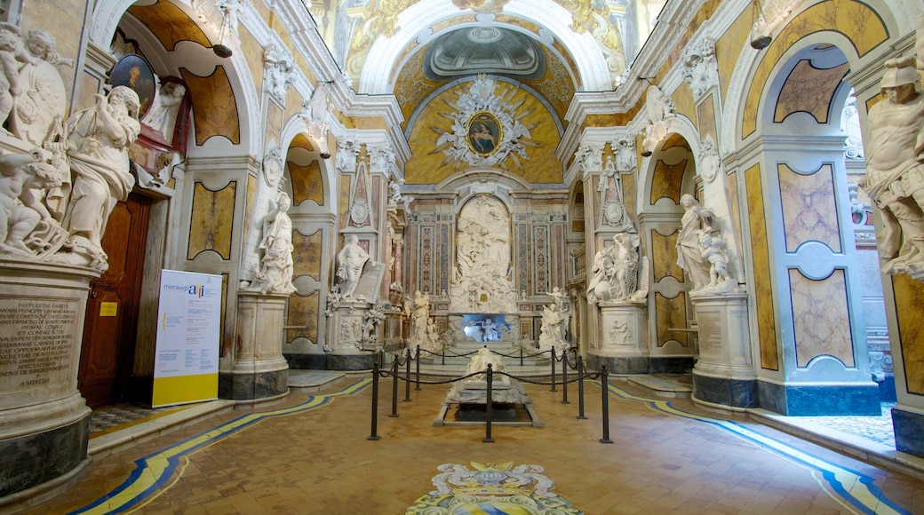 Sansevero Chapel which includes a church or cathedral, religious aspects and interior views