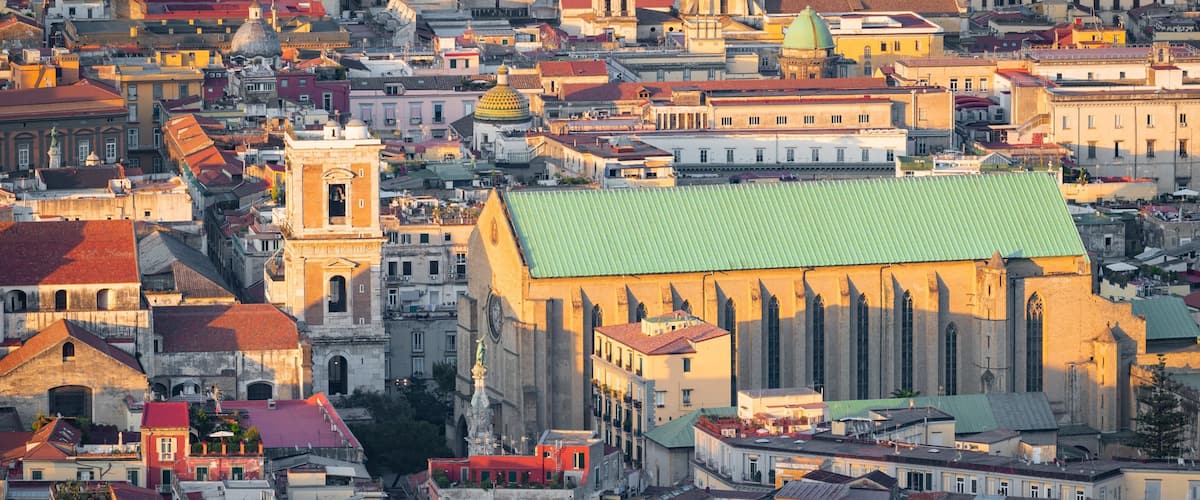 Santa Chiara showing a city and landscape views