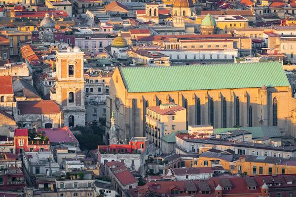 Santa Chiara showing a city and landscape views