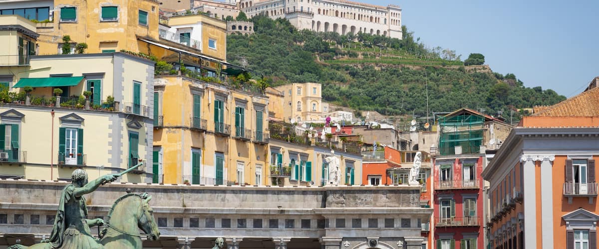 Castel Sant\'Elmo featuring a statue or sculpture