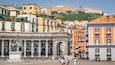 Castel Sant\'Elmo featuring a statue or sculpture and a square or plaza