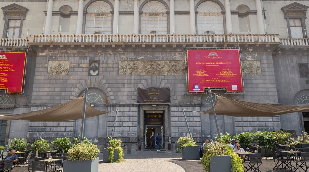 Teatro di San Carlo featuring heritage elements and signage