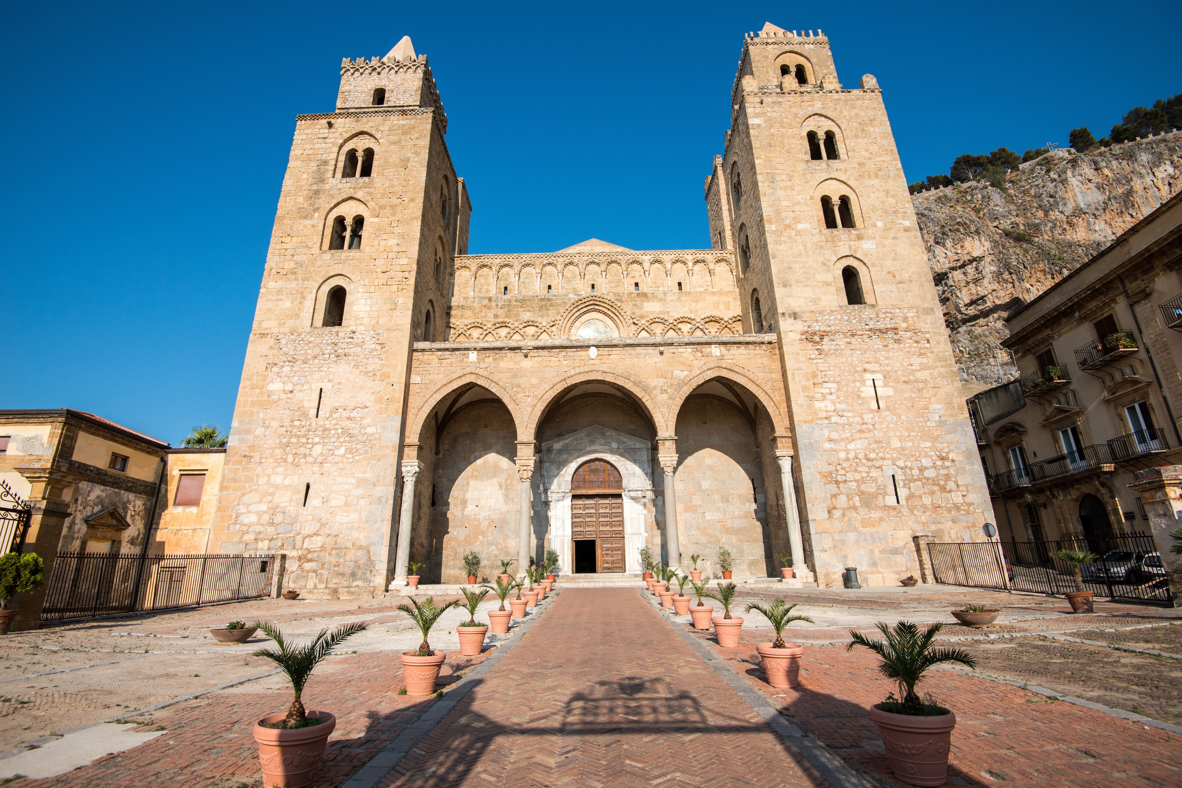 The Norman cathedral in Cefalù, Sicily, Italy