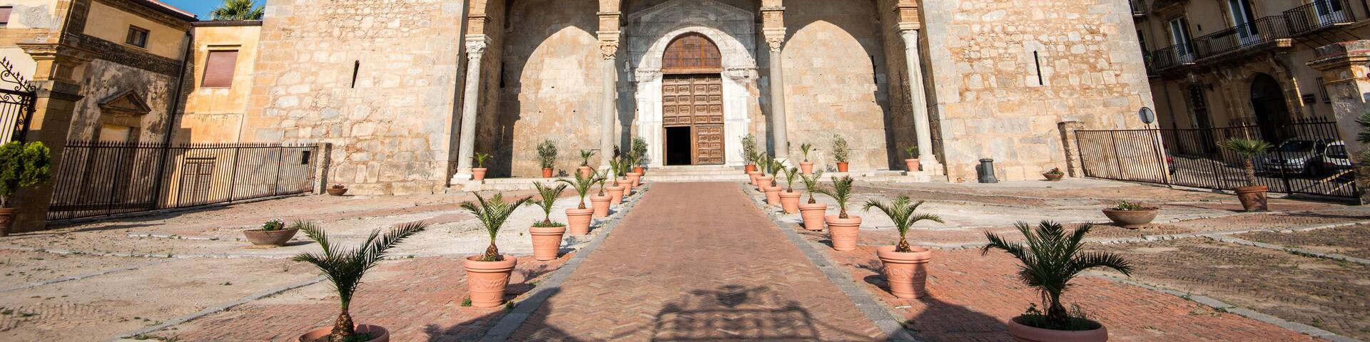 The Norman cathedral in Cefalù, Sicily, Italy