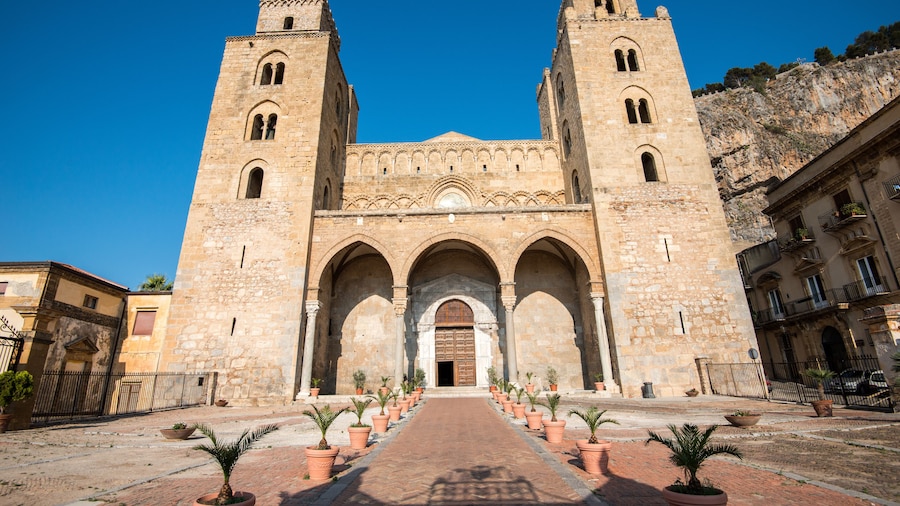 The Norman cathedral in Cefalù, Sicily, Italy