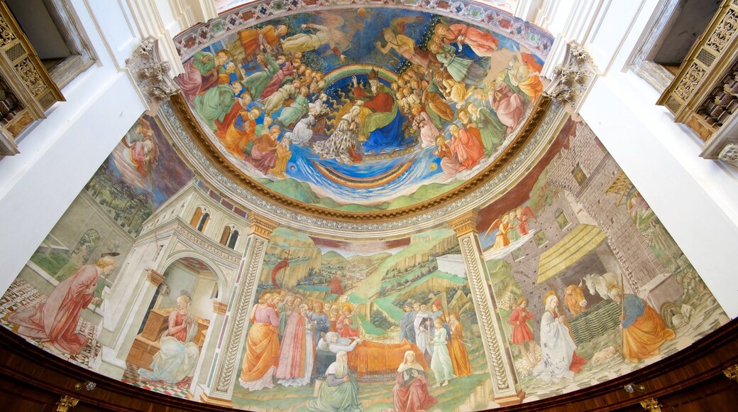 Spoleto Cathedral showing a church or cathedral, interior views and religious elements
