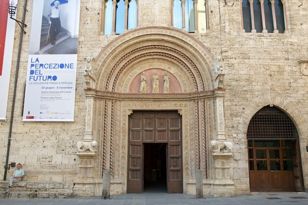 National Gallery of Umbria featuring signage and heritage architecture