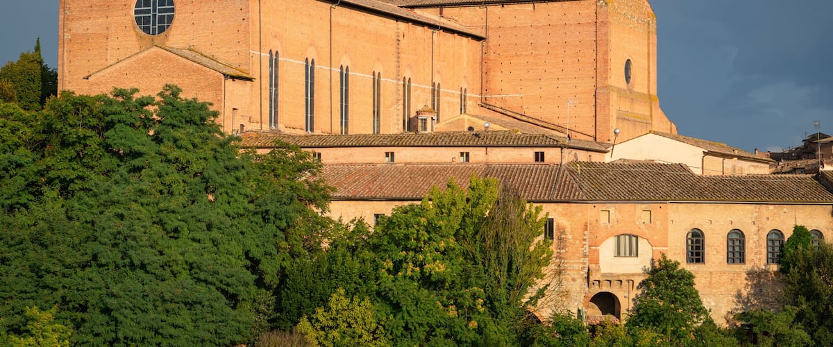 Basilica di San Domenico which includes landscape views and heritage architecture