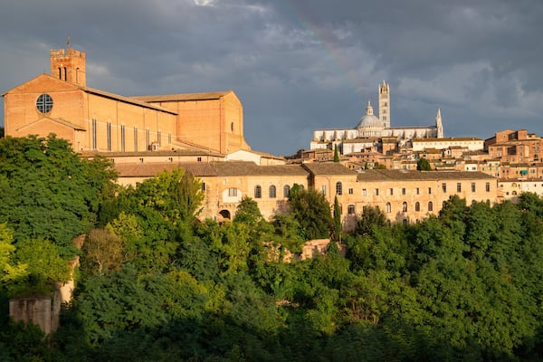 Basilica di San Domenico showing a city and landscape views