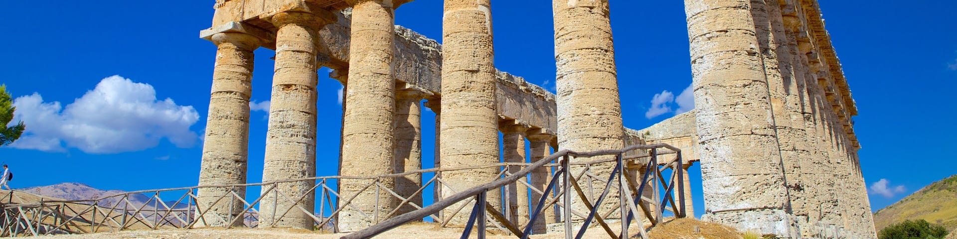 Griechischer Tempel von Segesta das einen historische Architektur, Ruine und Geschichtliches