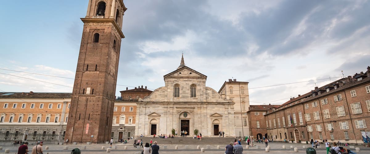 Turin Cathedral featuring a church or cathedral, heritage architecture and street scenes