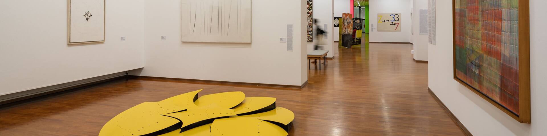 Galleria Civica d\'Arte Moderna e Contemporanea showing interior views and art