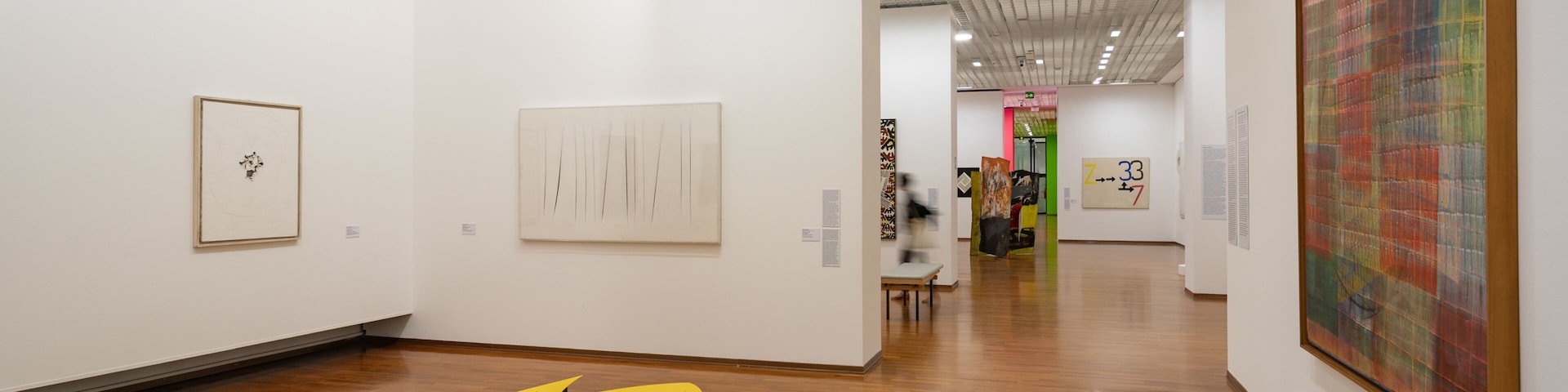 Galleria Civica d\'Arte Moderna e Contemporanea showing interior views and art
