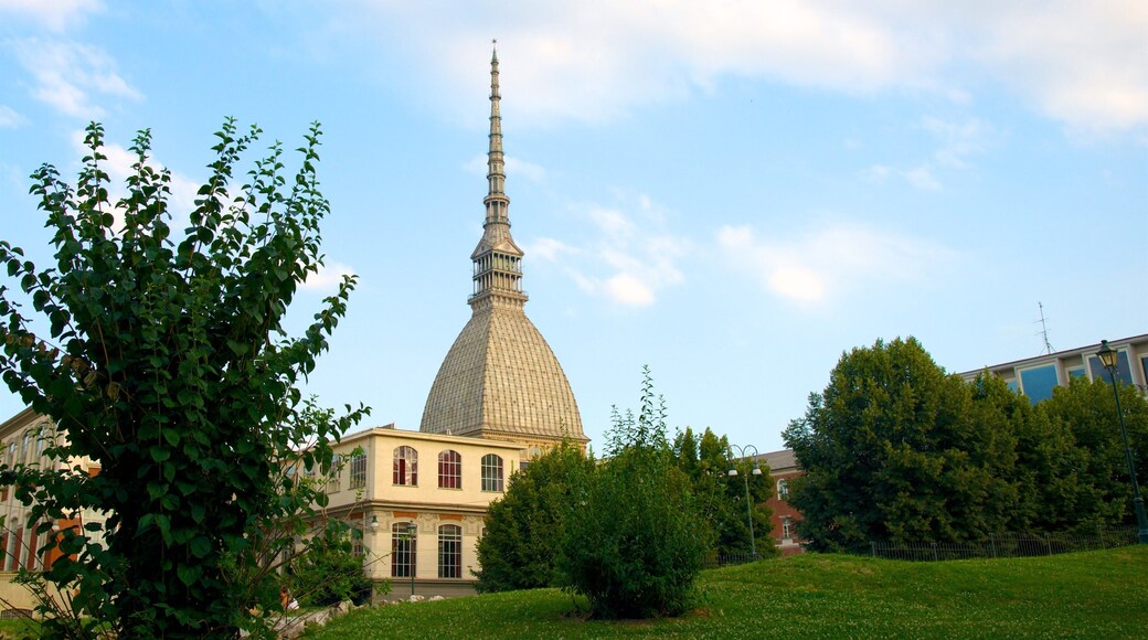 Mole Antonelliana featuring a park, heritage architecture and a church or cathedral