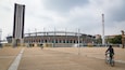 Stadio Olimpico showing modern architecture and a square or plaza