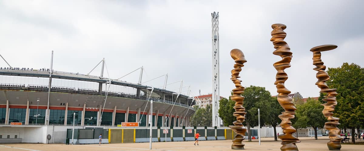 Stadio Olimpico featuring a square or plaza, modern architecture and outdoor art