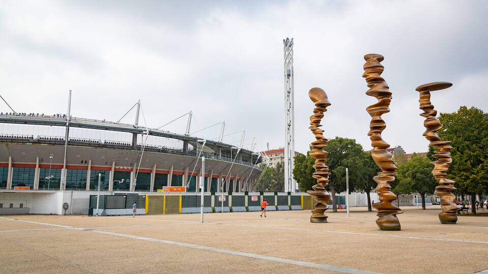 Stadio Olimpico featuring a square or plaza, modern architecture and outdoor art