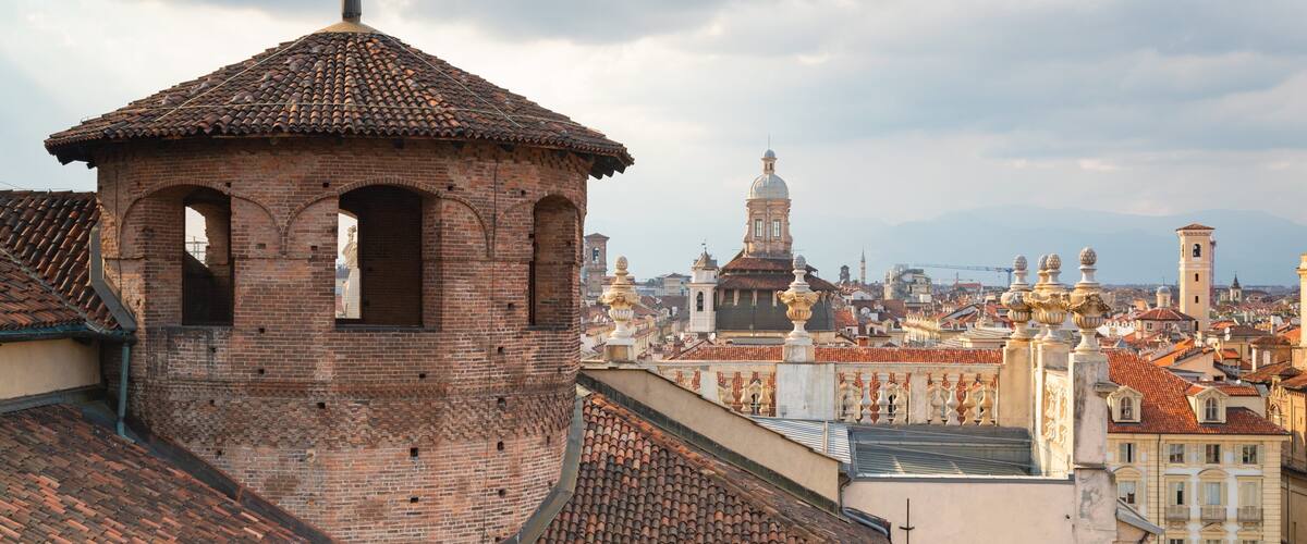 Turin Palazzo Madama featuring heritage elements, landscape views and a city