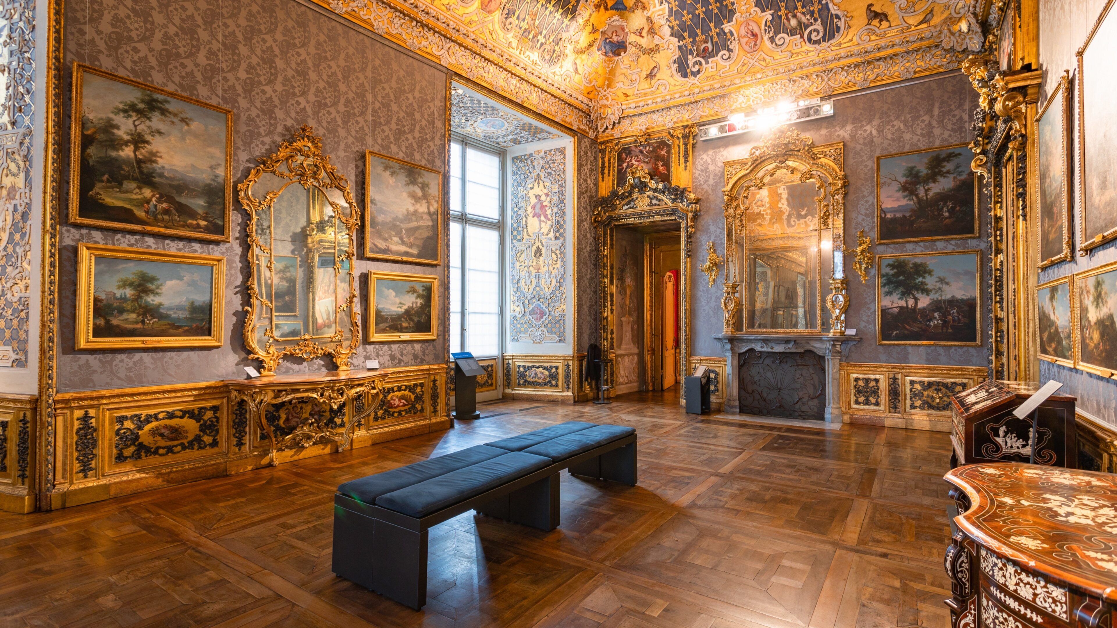 Turin Palazzo Madama showing art, heritage elements and interior views
