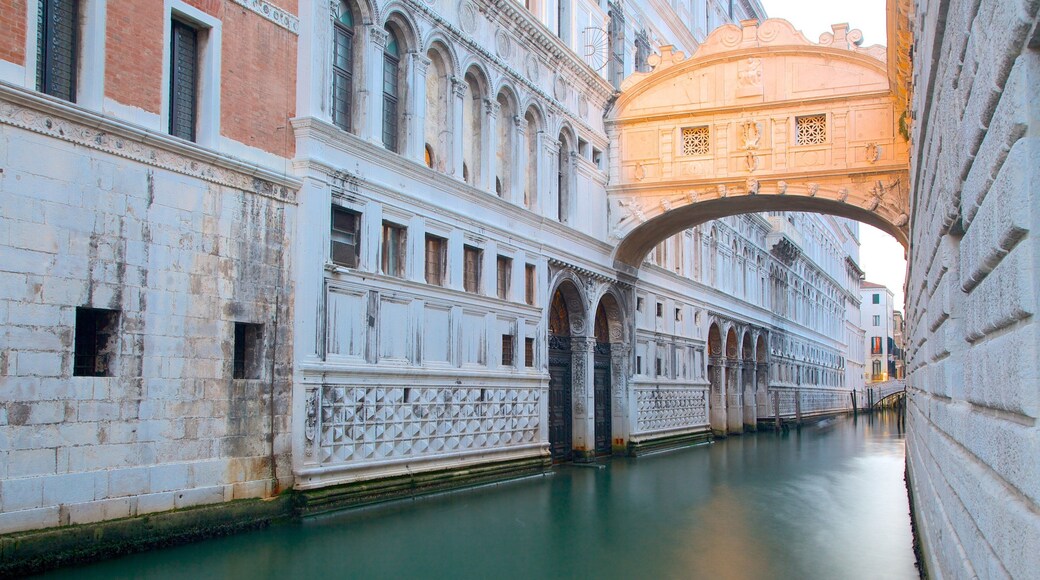 Bridge of Sighs featuring heritage architecture and a river or creek