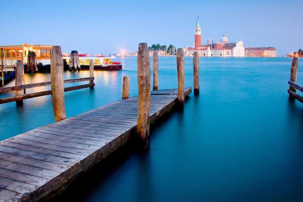 Church of San Giorgio Maggiore which includes a church or cathedral, a bay or harbor and religious aspects