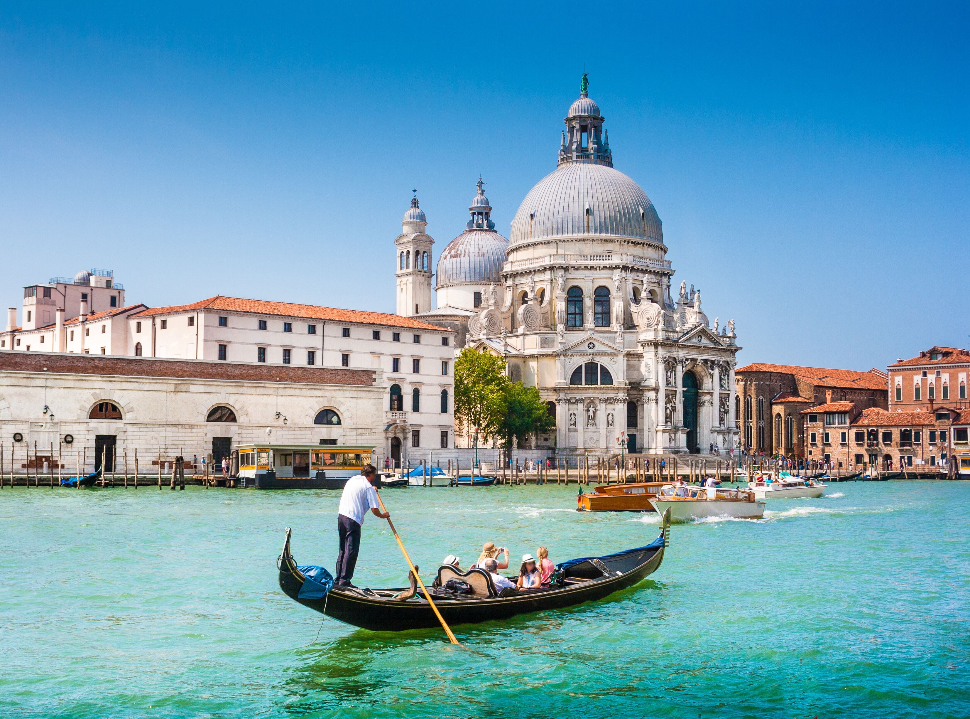 Gondola on Canal Grande with Santa Maria della Salute, Venice