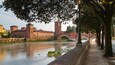 Castelvecchio Museum featuring heritage architecture, chateau or palace and a river or creek