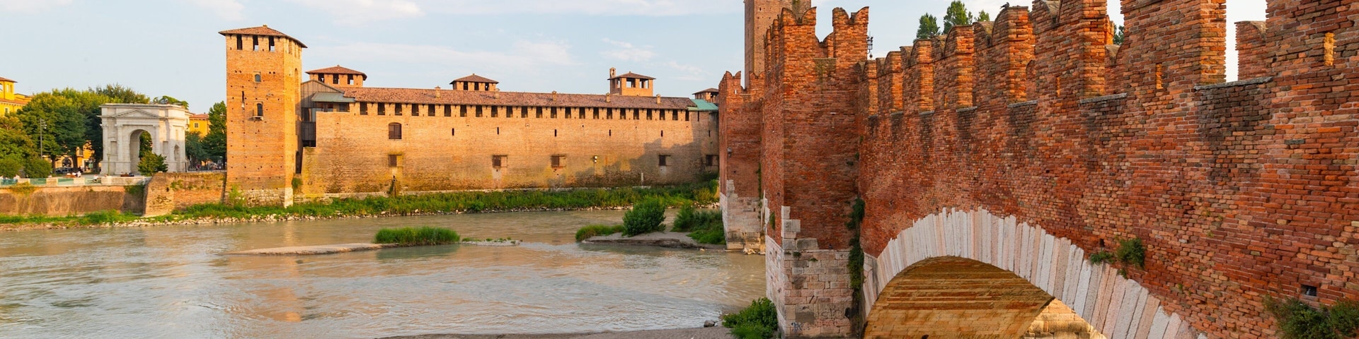 Castelvecchio Museum which includes a river or creek, heritage elements and a bridge