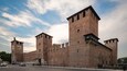 Castelvecchio Museum featuring heritage architecture, a sunset and chateau or palace