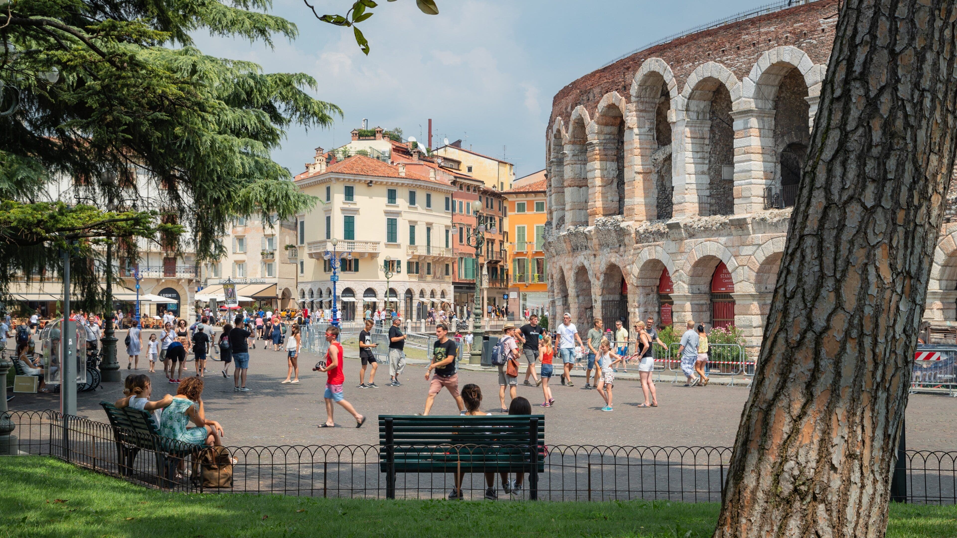 Roman Theater which includes street scenes and heritage architecture
