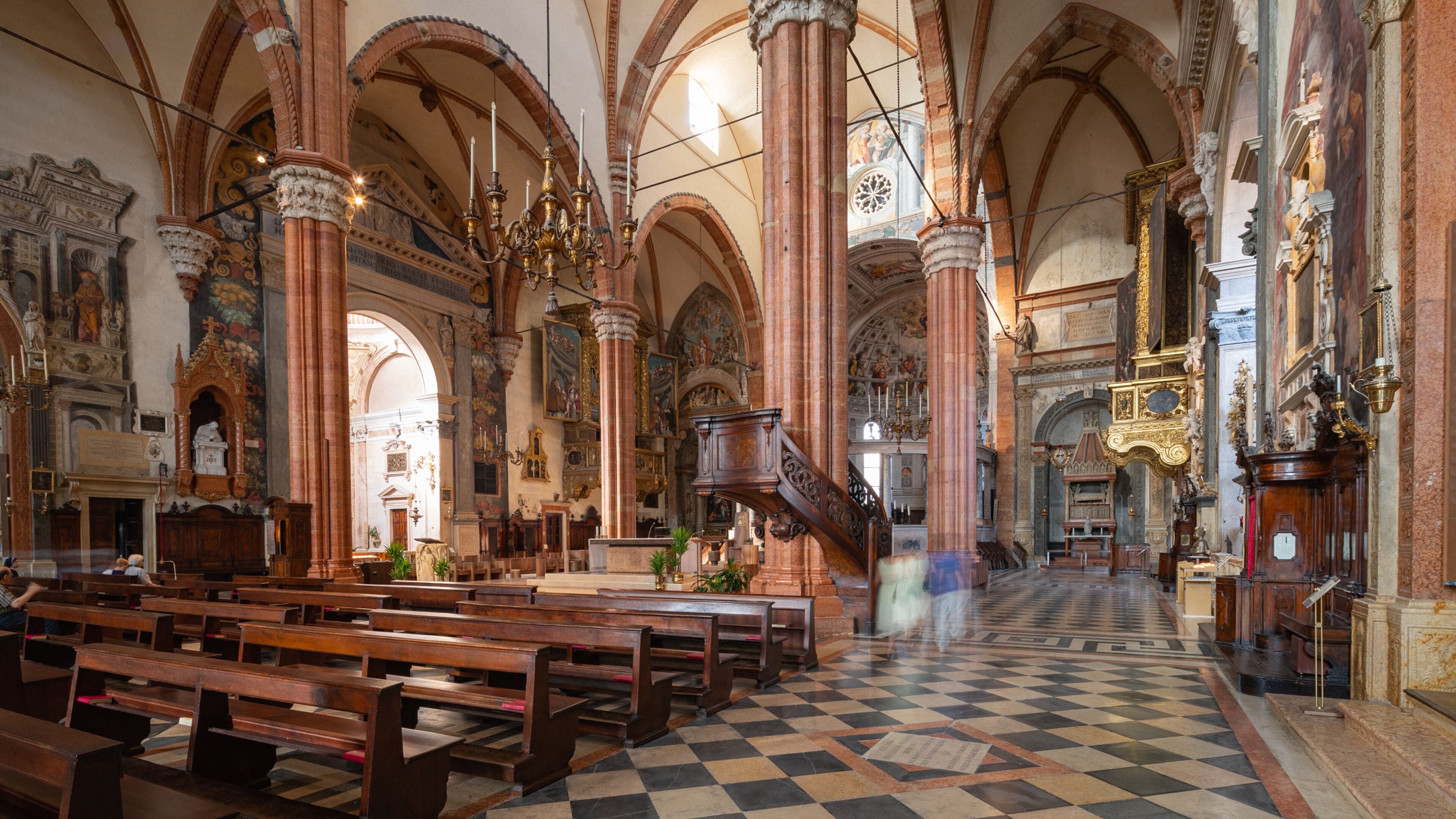 Verona Cathedral which includes heritage elements, a church or cathedral and interior views