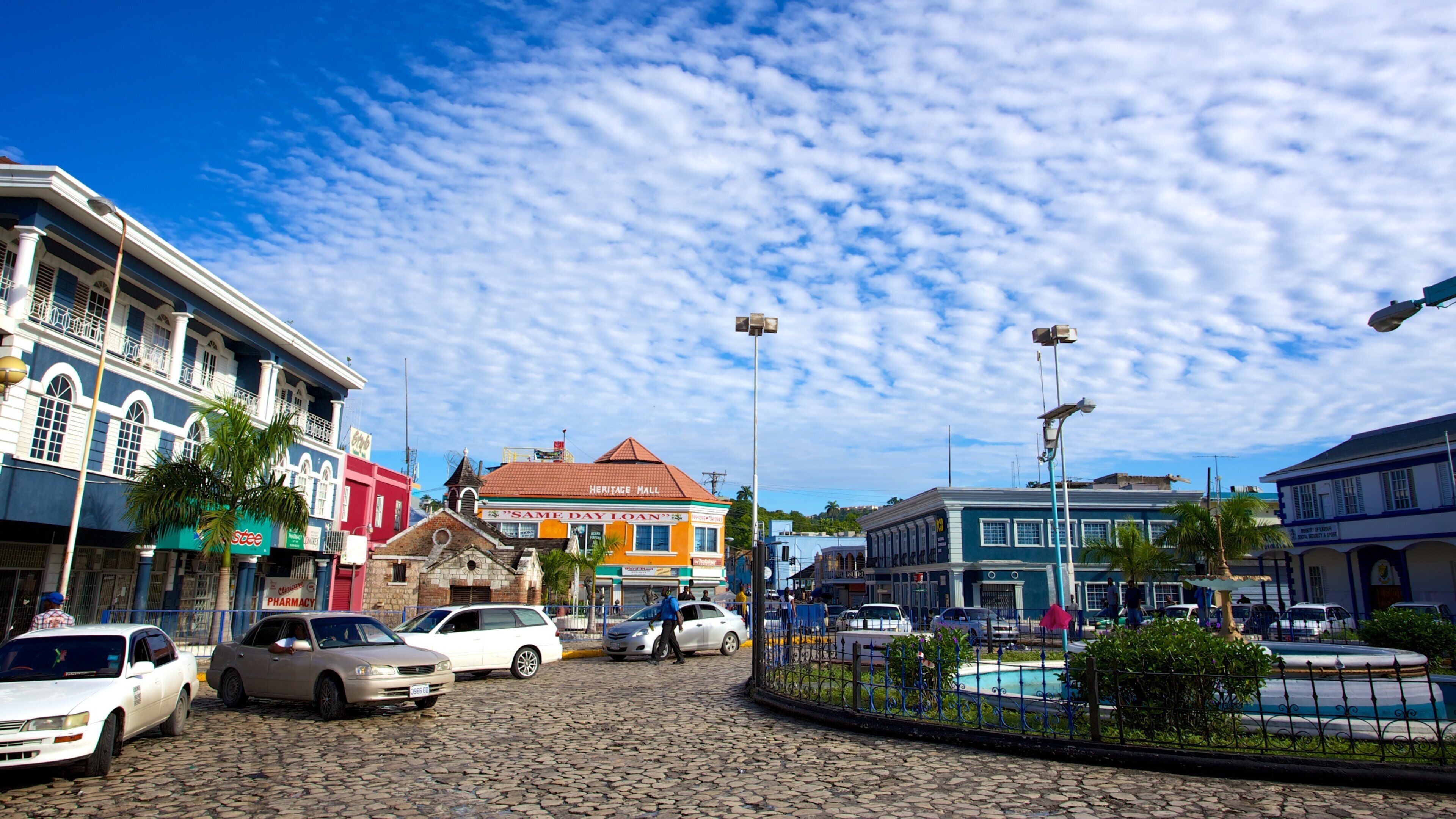 Sam Sharpe Square featuring a square or plaza