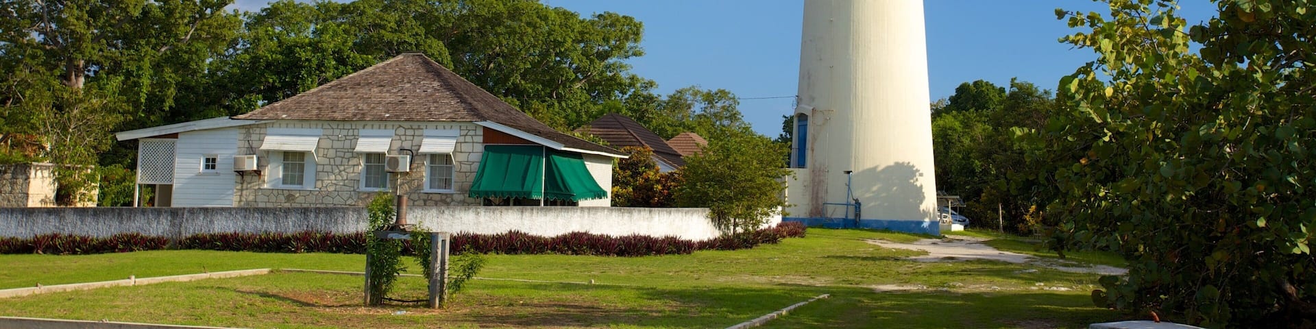 Negril Lighthouse which includes a small town or village and a lighthouse