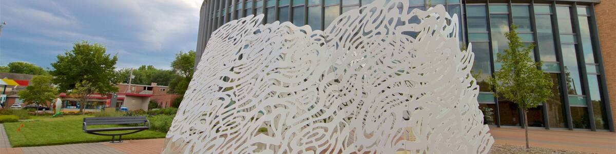 International Quilt Study Center featuring outdoor art