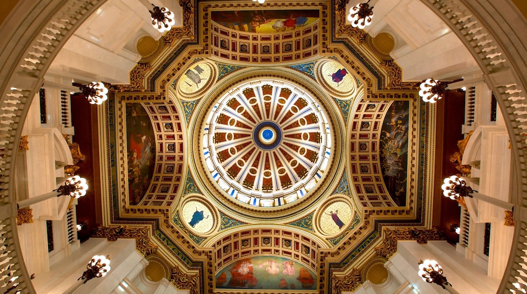 Pennsylvania State Capitol showing an administrative buidling, heritage architecture and interior views
