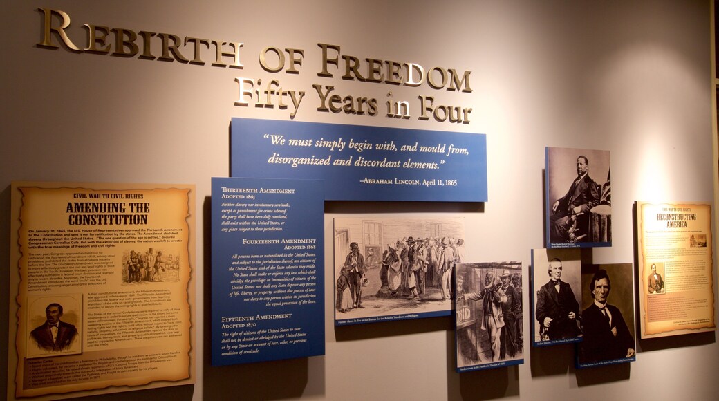 National Civil War Museum featuring interior views