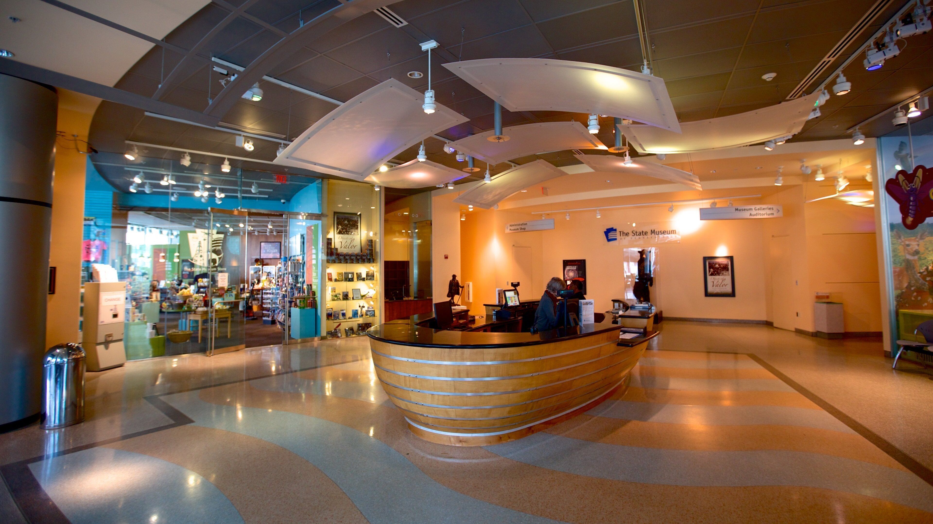 State Museum of Pennsylvania featuring interior views