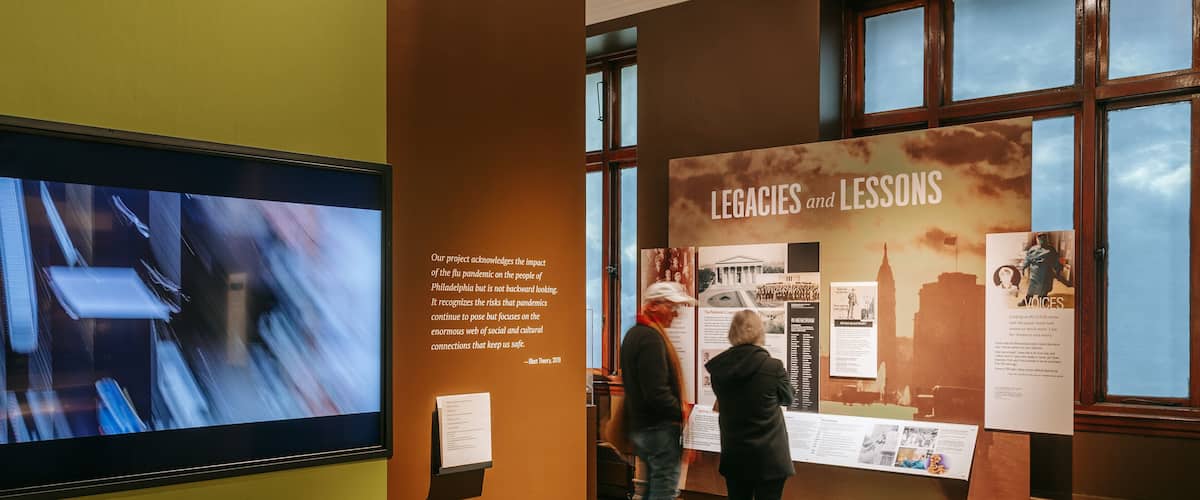 The Mütter Museum featuring interior views and signage as well as a couple